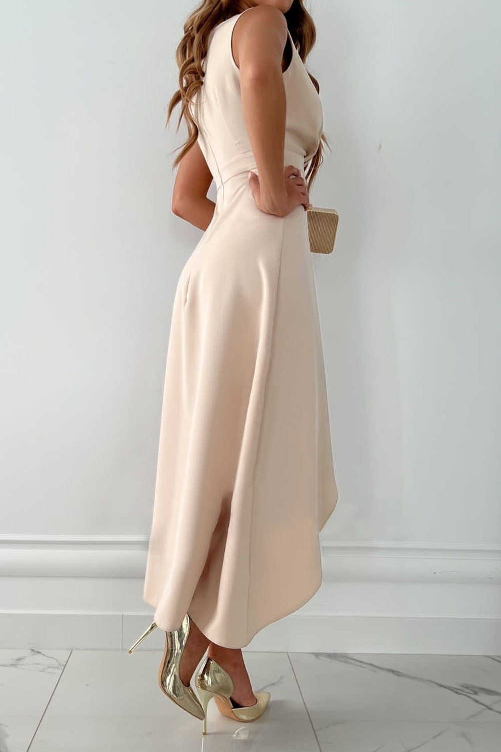 Apricot Evening Cocktail Dress