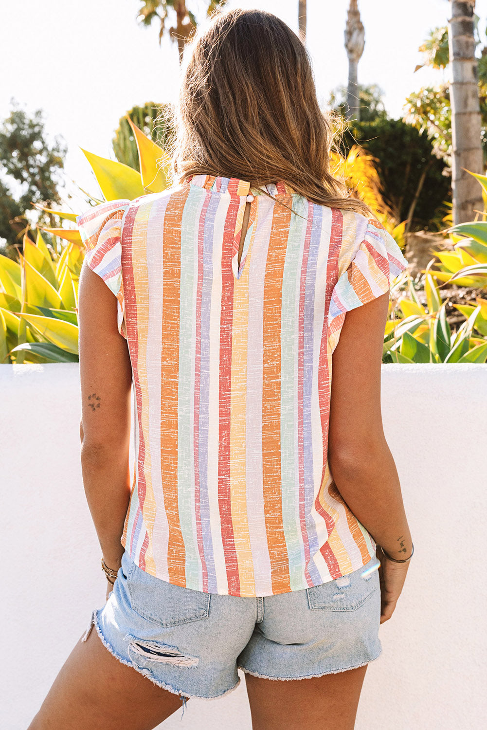 Multicolor Striped Color Blouse