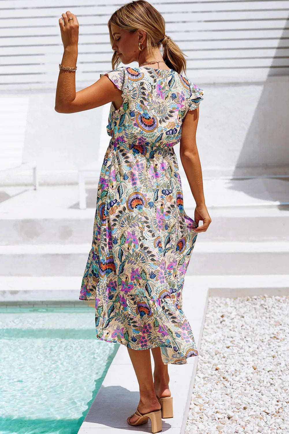 Multicolor Boho Floral Long Dress