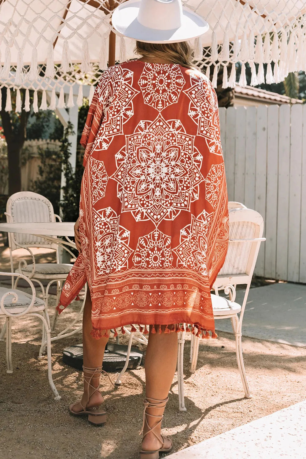 Brown Anja Tassel Kimono